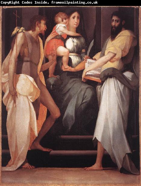 Rosso Fiorentino Madonna Enthroned between Two Saints